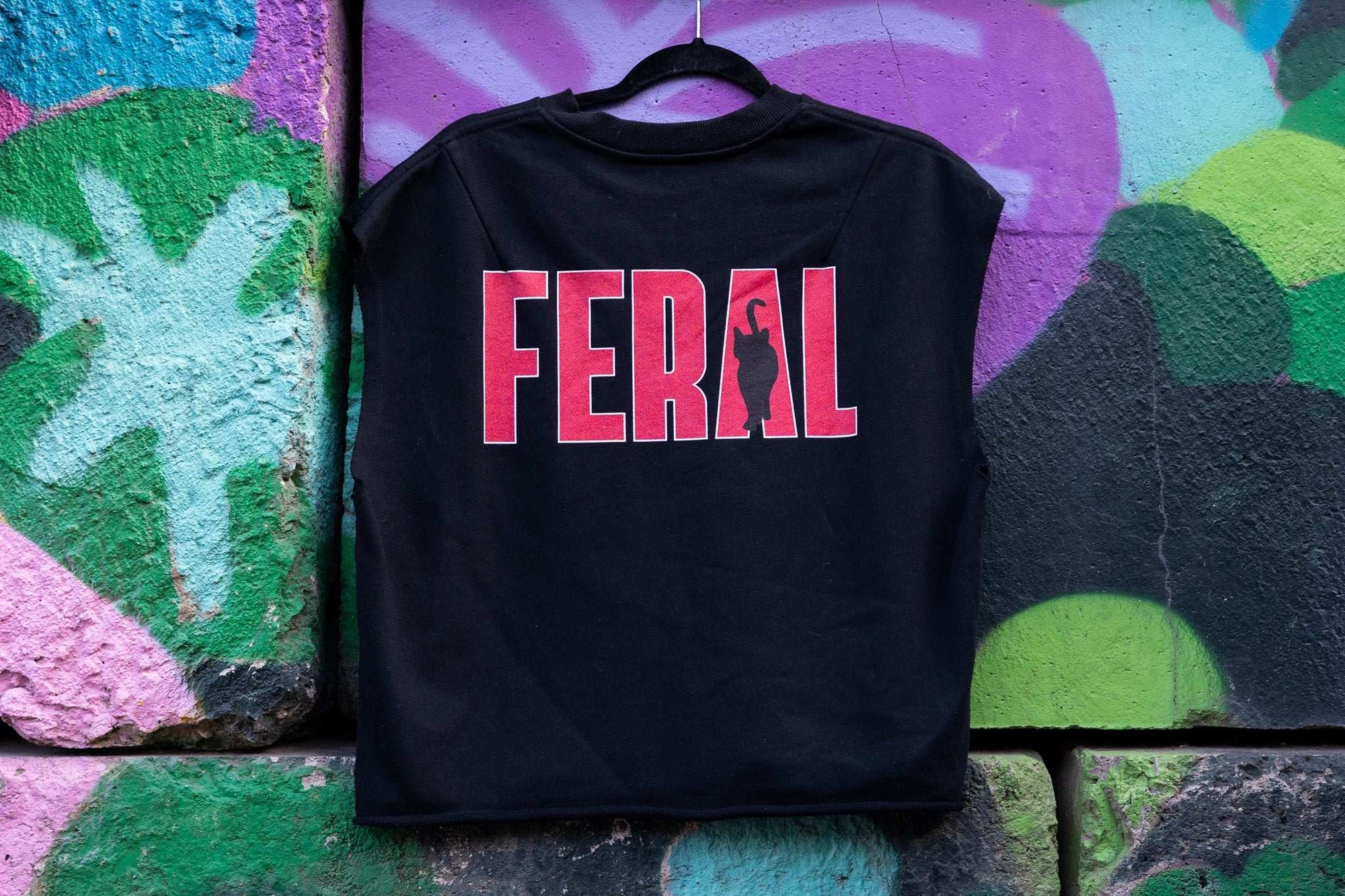 Feral Femme Club Pride Tank Black French Terry Boxy Tank Top French Terry Boxy Tank Top