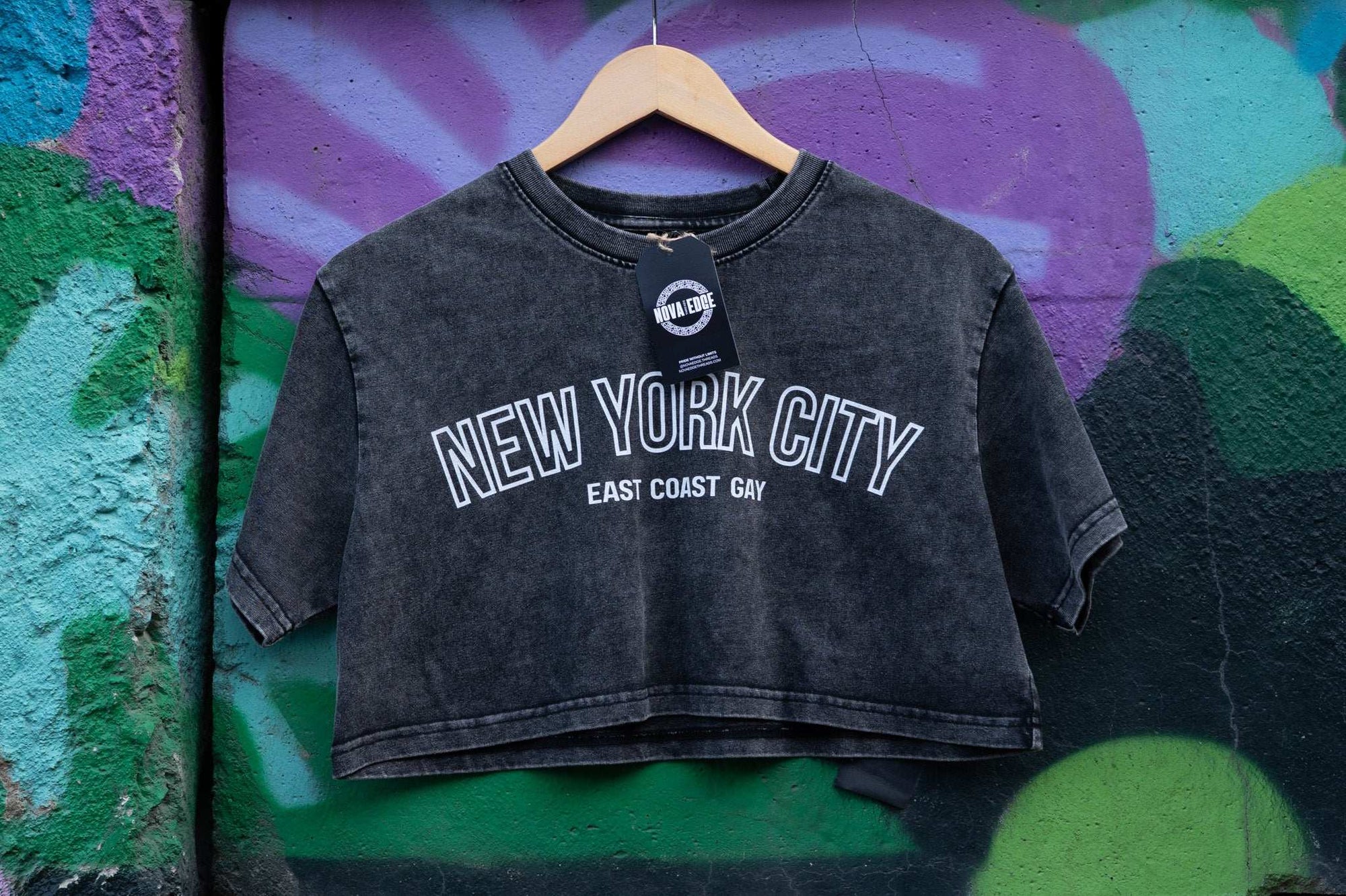 NYC East Coast Gay Pride New York City Snow Washed Crop Top Snow Washed Crop Top