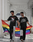 Bussy Cat Club T-Shirt Cute Trans Pride Gay Pride Shirt on Black Acid Wash Oversize T-Shirt Acid Wash Oversize T-Shirt