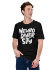 Neurodiversity Pride T-Shirt Chrome Bubble Letters Disability Pride Relaxed Fit T-shirt Relaxed Fit T-Shirt