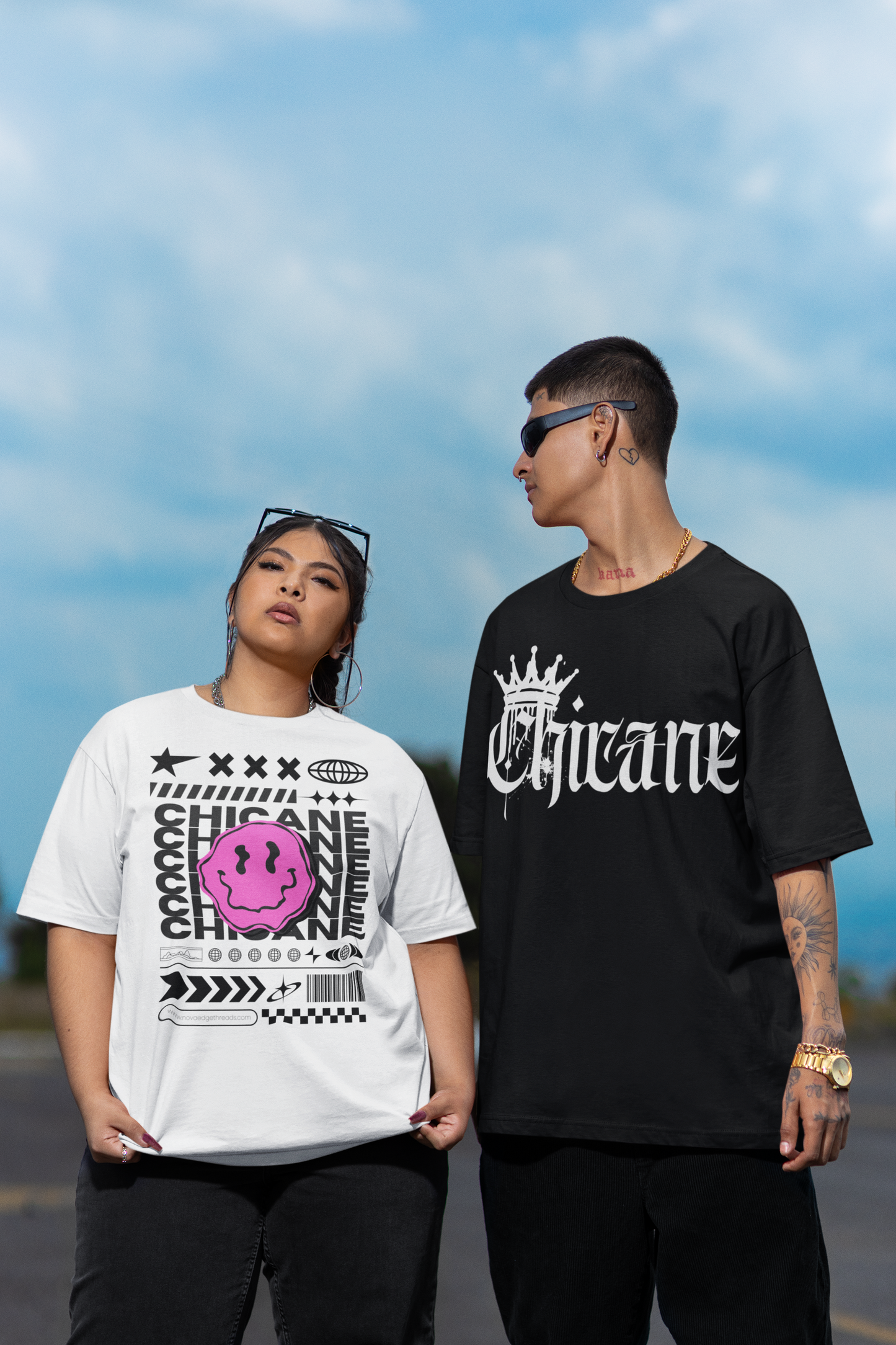 Chicane Graphic Tee Gender Diverse Mexican American Pride Brown Pride Streetwear Style Oversize Deep Drop Shoulder Tee - 190 GSM