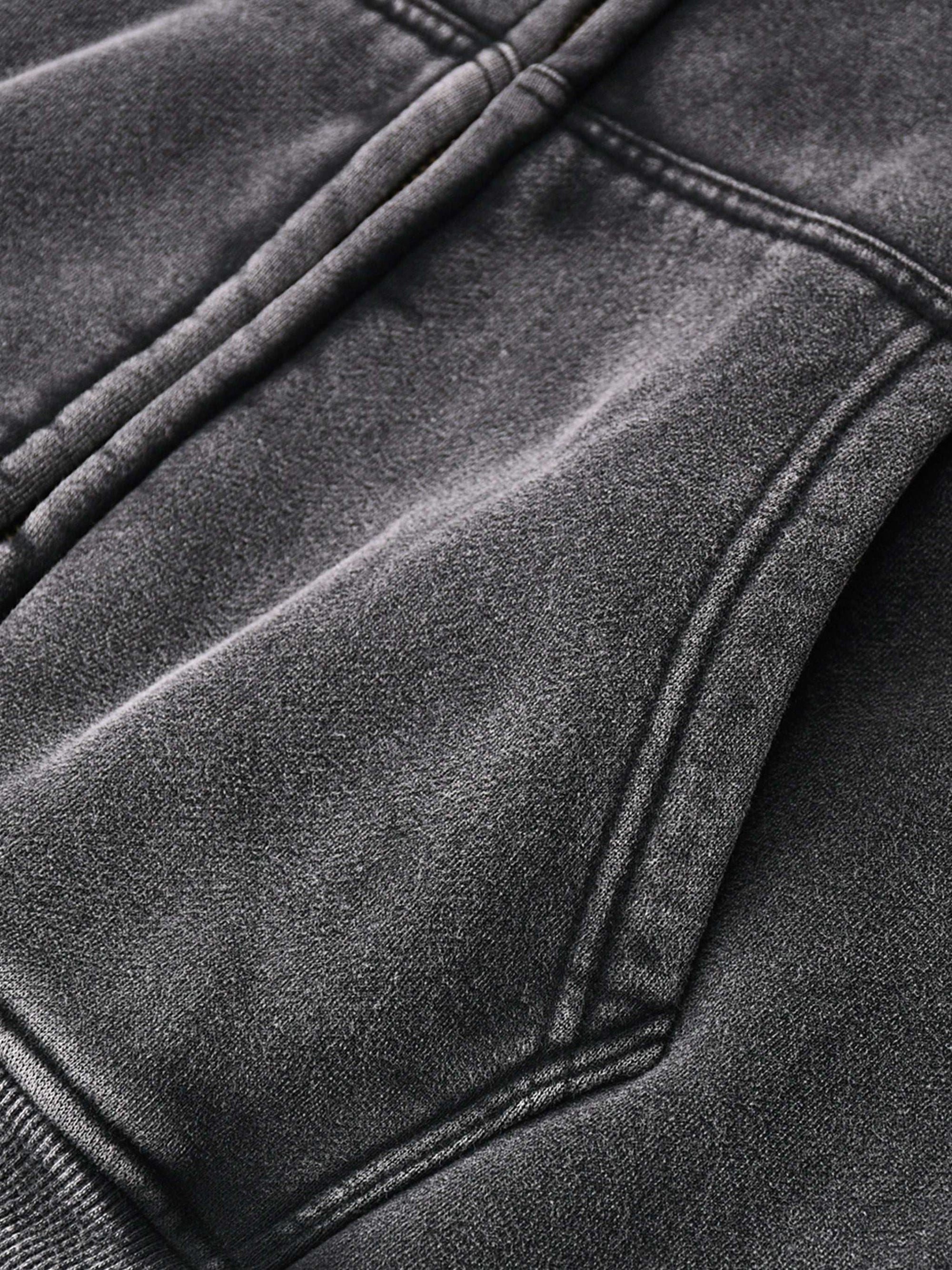 T Boy of NY Sweatshirt Boxing Aesthetic front of Zip-Through Boxy Fleece Hoodie Zip-Through Boxy Hoodie