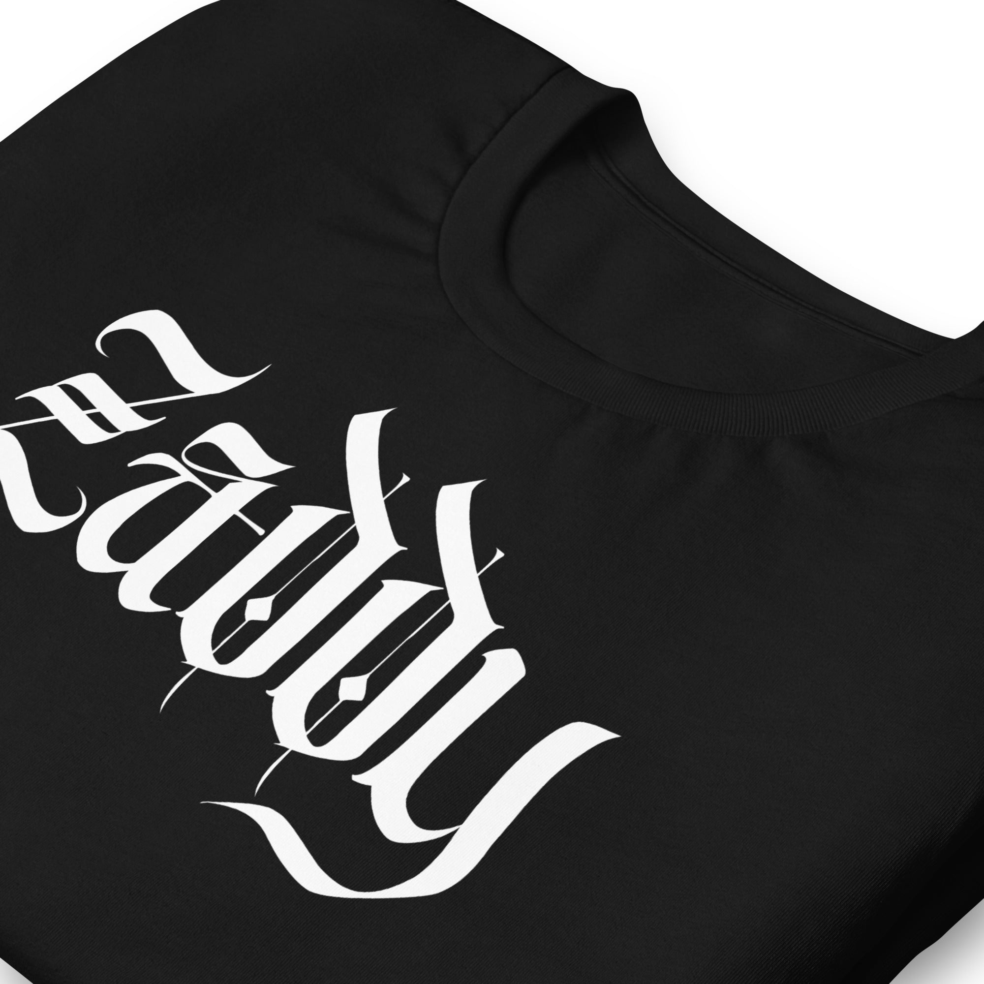Zaddy Pride Tee Gothic Font NYC Daddy Black Relaxed Fit T-shirt Relaxed Fit T-Shirt