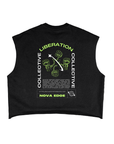 Collective Liberation Neon Green Protest Tank Black French Terry Boxy Tank Top French Terry Boxy Tank Top