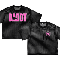 Daddy Dom Club Mesh Tee with Pink Leather Daddy Hat See-through Boxy Net T-shirt See-through Boxy Net T-Shirt