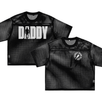 Leather Daddy Dom Club LGBTQIA+ Pride Black Mesh See-through Boxy T-Shirt See-through Boxy Net T-Shirt