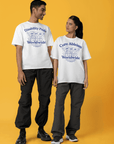 Disability Pride Worldwide Navy Blue on White Size Inclusive Oversize Tee Size Inclusive Oversize Tee