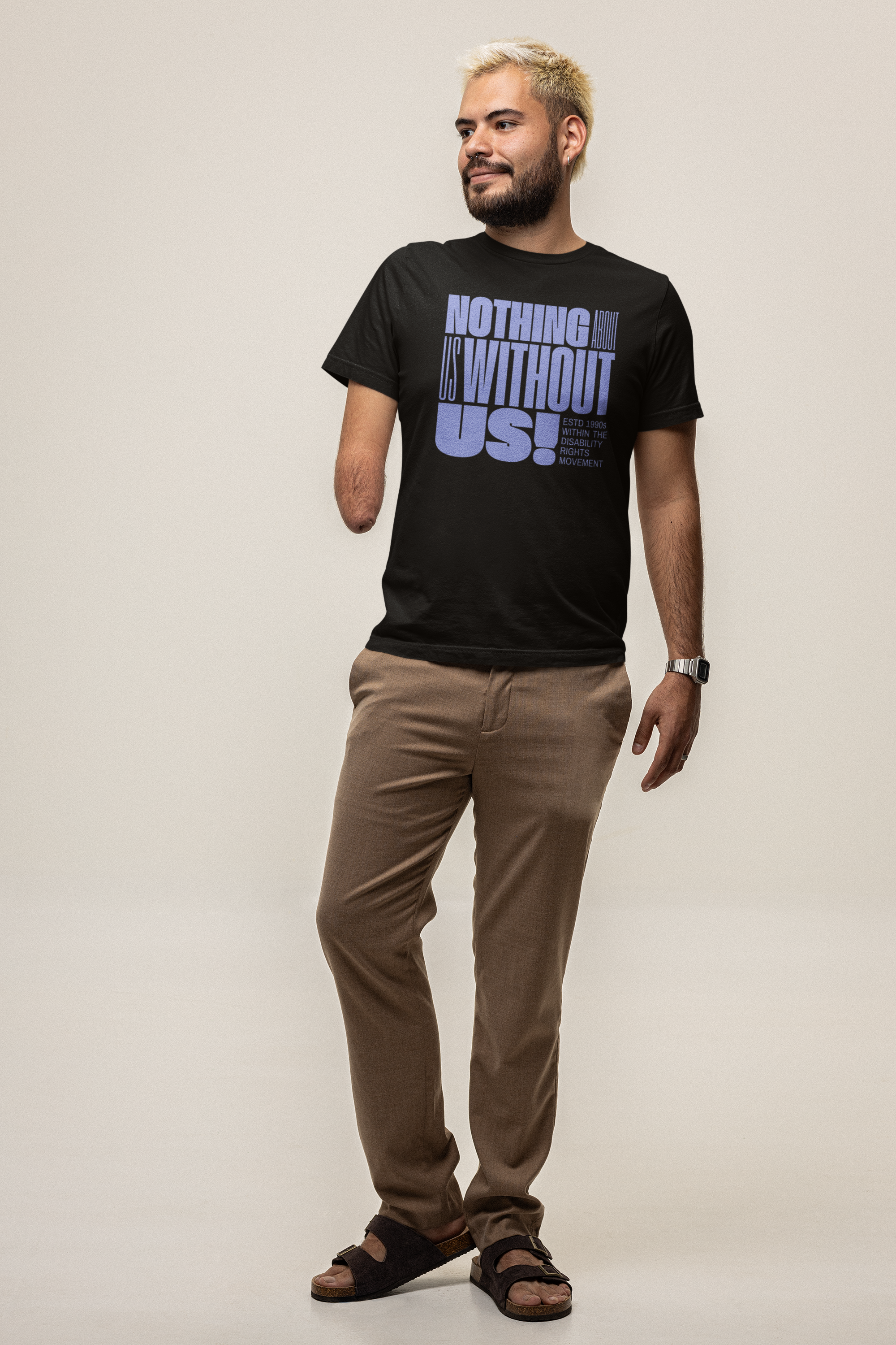 Nothing About Us without Us Tee Disability Pride Relaxed Fit T-shirt Relaxed Fit T-Shirt