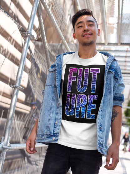 Future Graphic Tee the Future is Fluid Neon Lights Pride Gear Oversize Deep Drop Shoulder Tee - 190 GSM