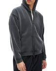Trans King Graffiti Style Spray Paint with Crown Zip-Through Boxy Fleece Hoodie Zip-Through Boxy Hoodie