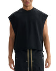 Decolonize Your Mind Protest Black Tank back Graphic French Terry Boxy Tank Top French Terry Boxy Tank Top