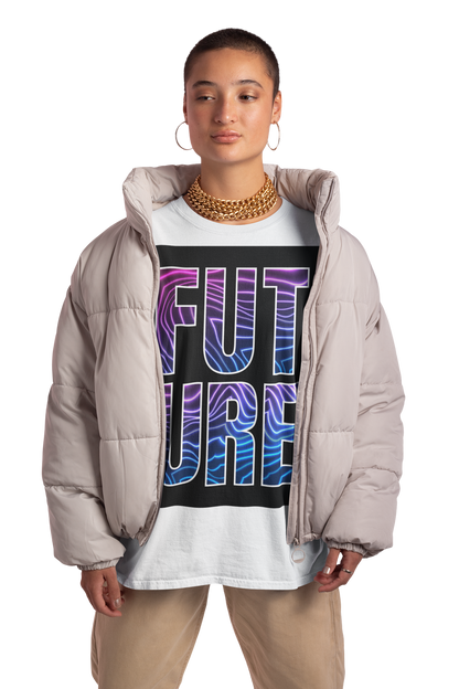 Future Graphic Tee the Future is Fluid Neon Lights Pride Gear Oversize Deep Drop Shoulder Tee - 190 GSM