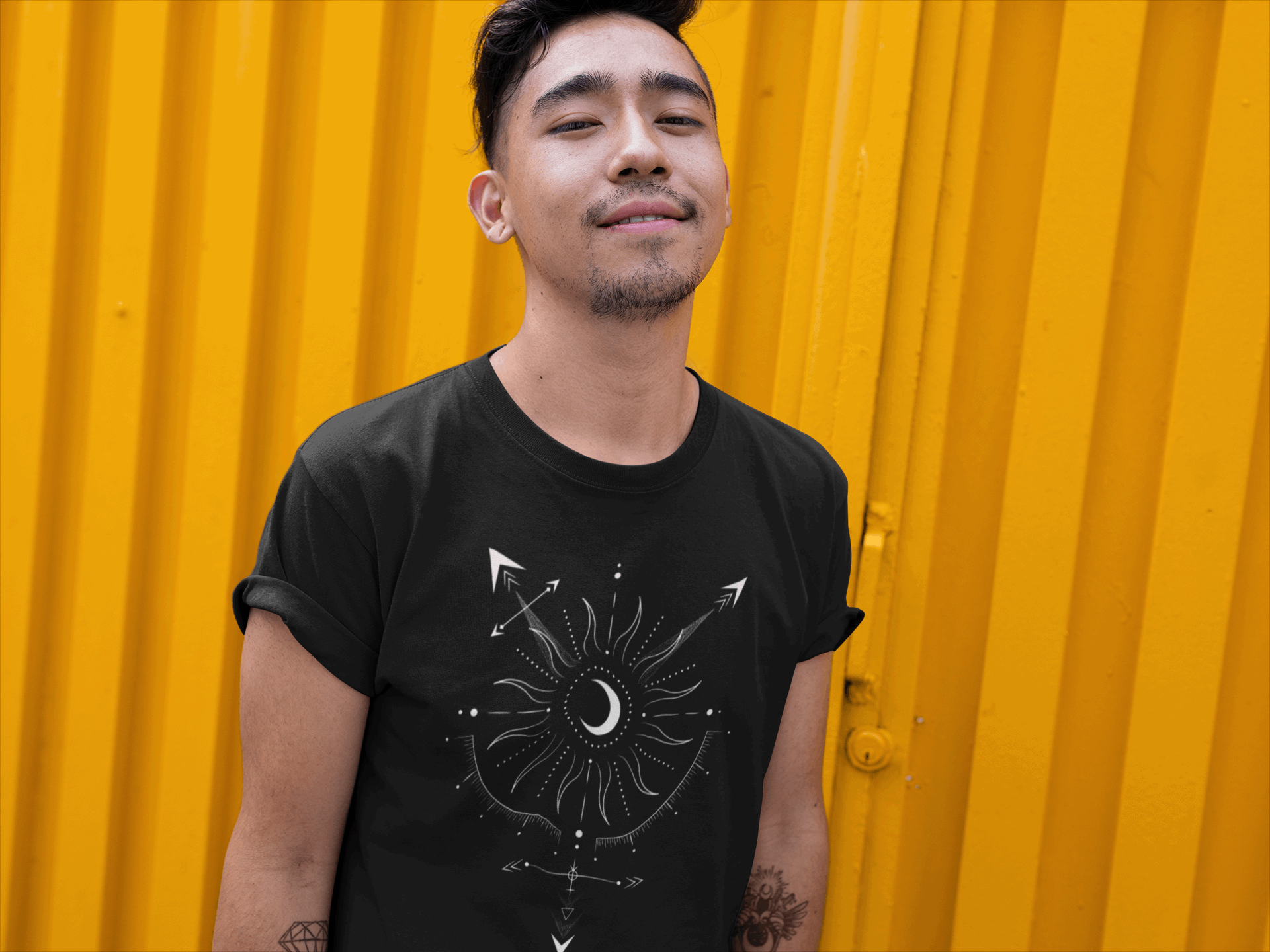 Trans Gender Symbol v1 Celestial Design Trans Pride Graphic Tee Relaxed Fit T-Shirt Relaxed Fit T-Shirt