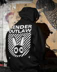 Gender Outlaw Mad Rabbit Streetwear Style Graphic Eco Friendly Black Raglan Hoodie Eco Raglan Hoodie