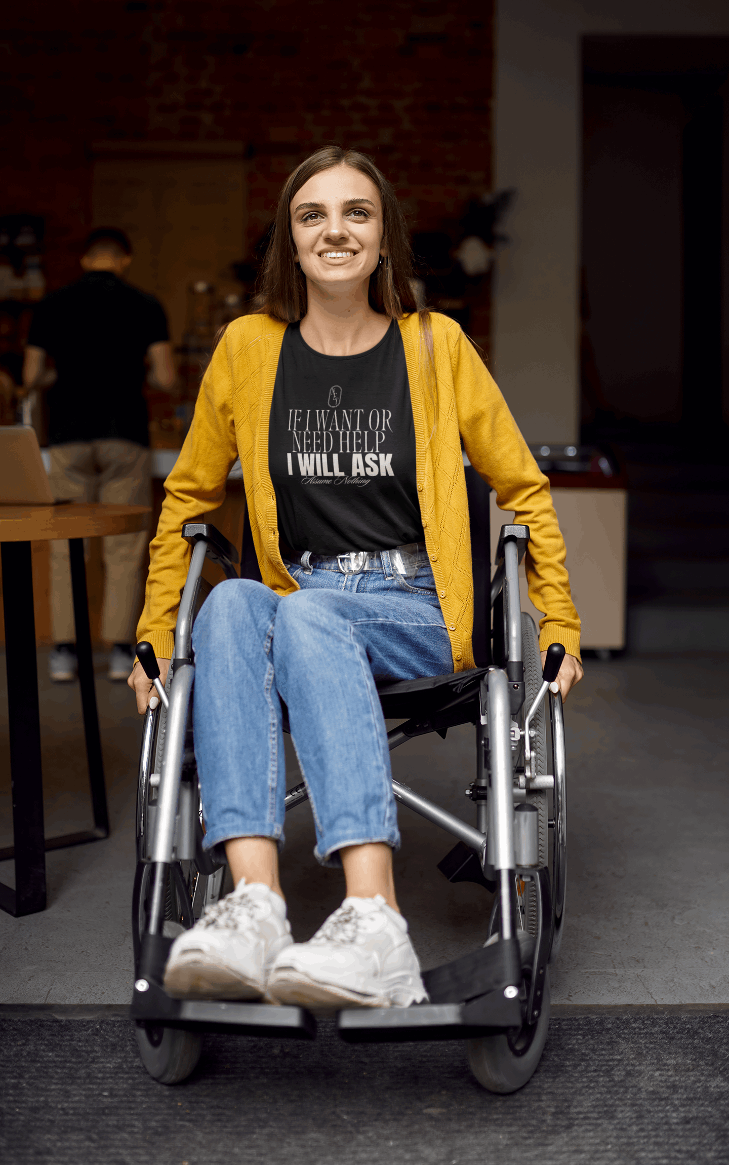 If I want or need help, I will ask Disability Pride Relaxed Fit T-shirt Relaxed Fit T-Shirt