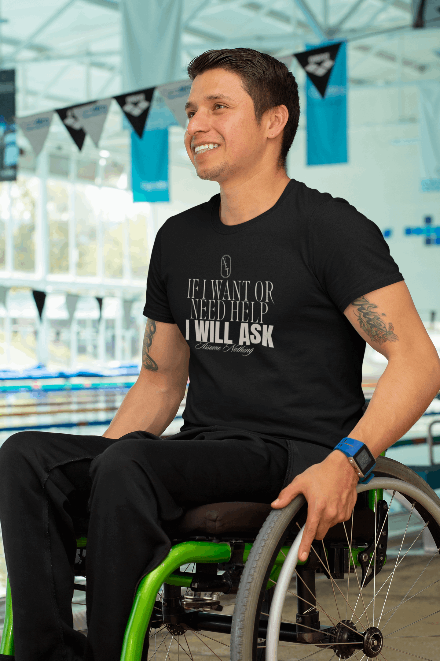 If I want or need help, I will ask Disability Pride Relaxed Fit T-shirt Relaxed Fit T-Shirt