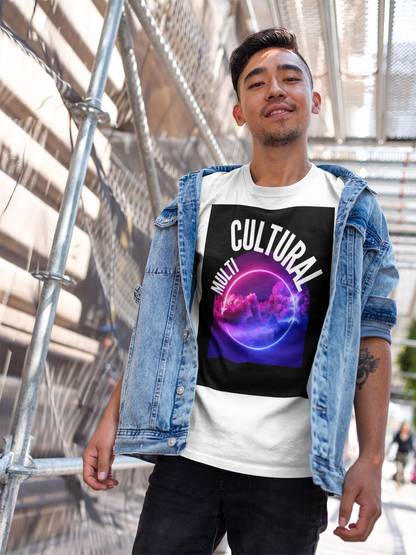 Multi Cultural Graphic T-Shirt Intersectionality Pride Oversize Deep Drop Shoulder Tee - 190 GSM