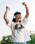 Just Keep Stimming Neurodiversity Pride Size Inclusive White Oversize Tee Size Inclusive Oversize Tee