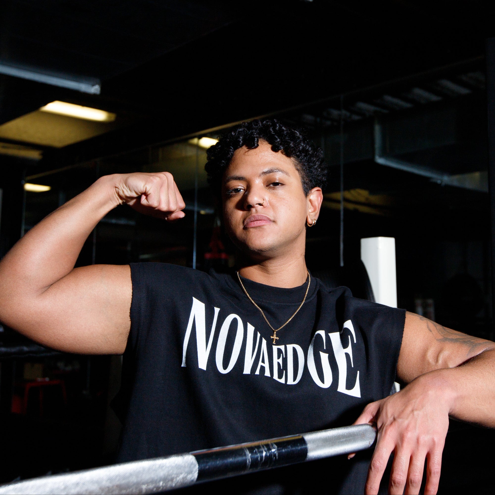 Nova Edge Boxing Aesthetic Pride Merch Black French Terry Boxy Tank Top French Terry Boxy Tank Top