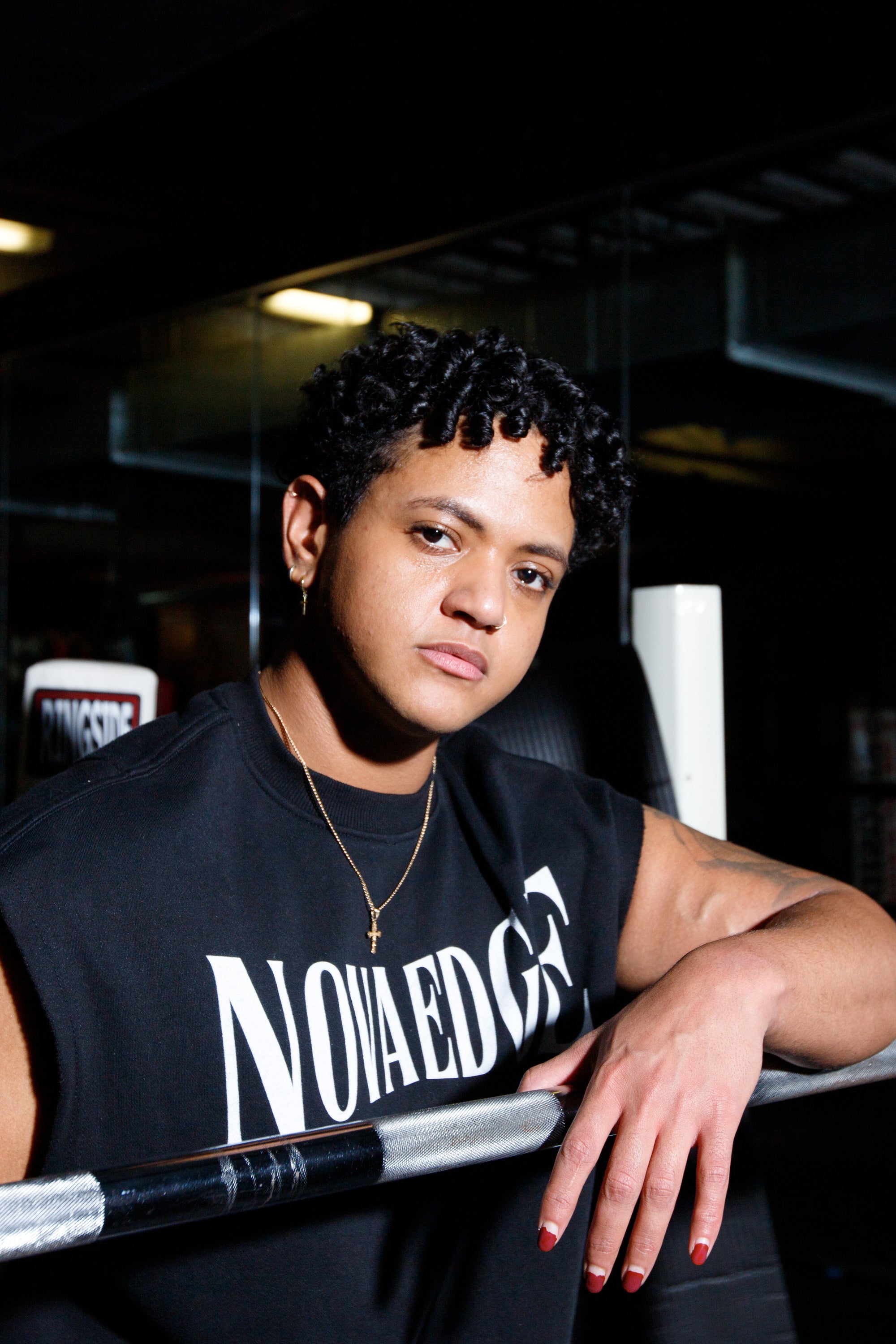 Nova Edge Boxing Aesthetic Pride Merch Black French Terry Boxy Tank Top French Terry Boxy Tank Top