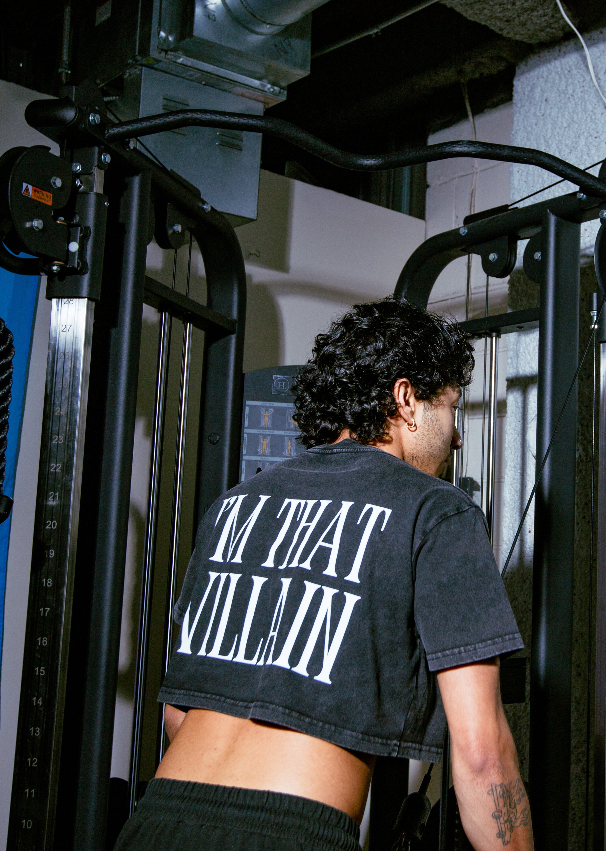 I'm That Villain Queer & Trans Pride on Back of Snow Washed Crop Top Snow Washed Crop Top