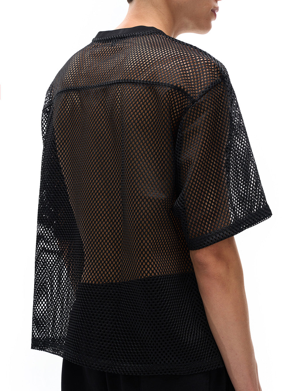 Queer Pride Punk Lettering LGBTQ+ Pride Black See-through Boxy Mesh T-Shirt