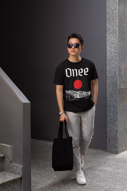 Onee Japanese Streetwear Style Gay Pride Intersectional Graphic Tee Oversize Deep Drop Shoulder Tee - 190 GSM