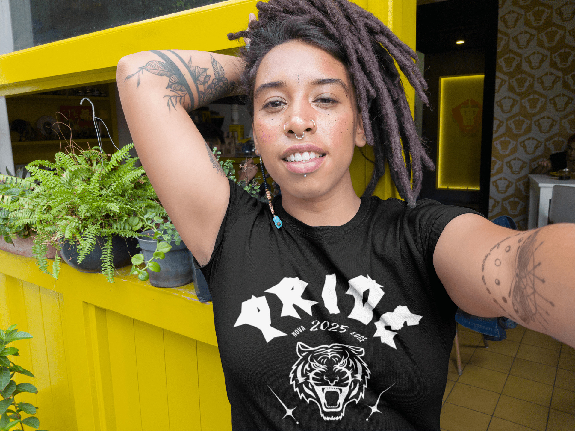 Brooklyn Pride 2025 Tattoo & Punk Inspired Design Black Relaxed Fit T-Shirt Relaxed Fit T-Shirt