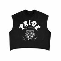Brooklyn Pride 2025 Nova Edge Threads on front of Black French Terry Boxy Tank Top French Terry Boxy Tank Top