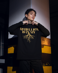 Rebellion is in my Roots Pride T-Shirt Protest Streetwear Black Oversize Deep Drop Shoulder Tee