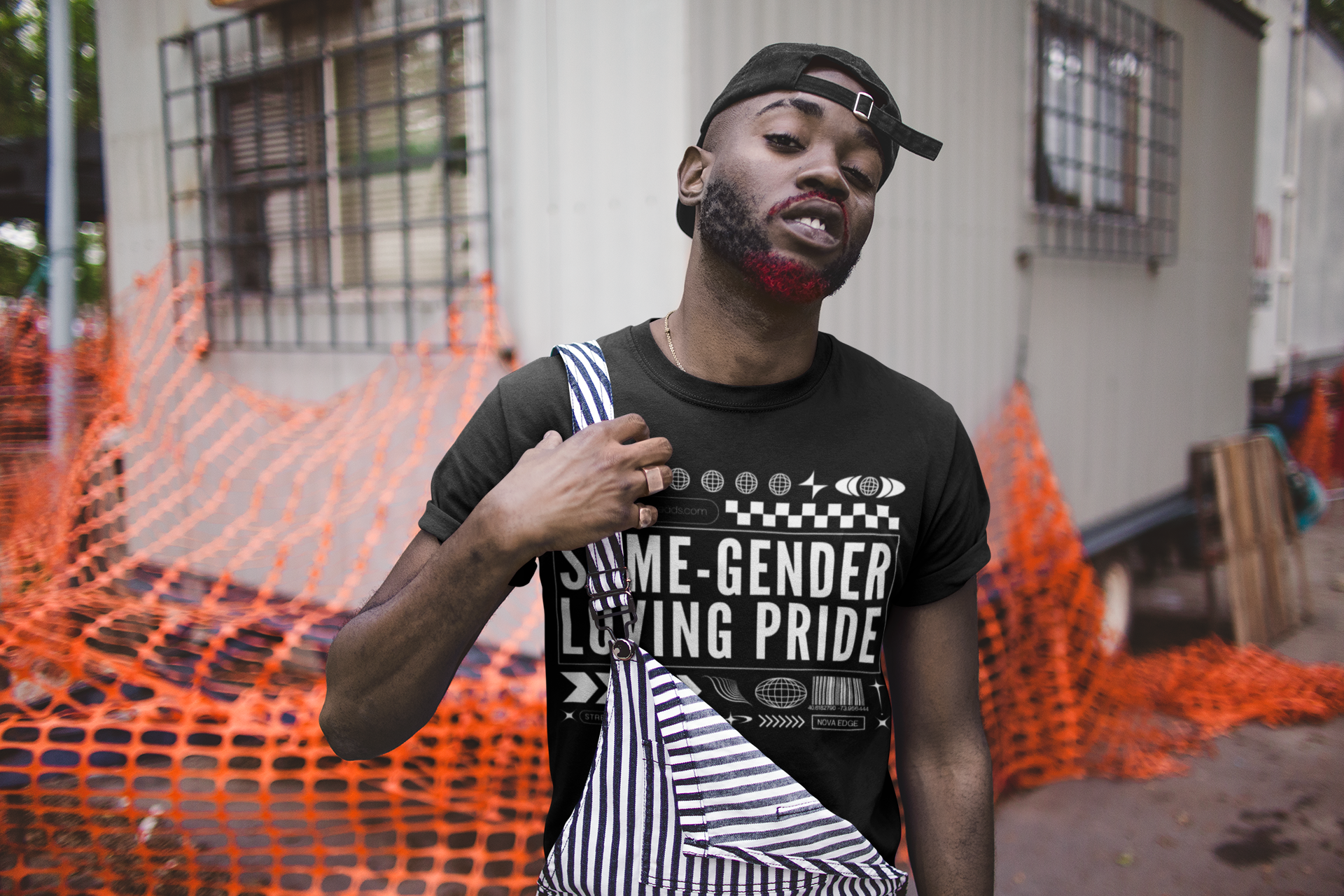 Oversized Tee Streetwear Style with Same-Gender Loving Pride written in bold letters across the chest