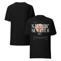 Sapphic Sex Club Graphic Tee Lesbian Pride T-Shirt Black Relaxed Fit T-Shirt Relaxed Fit T-Shirt