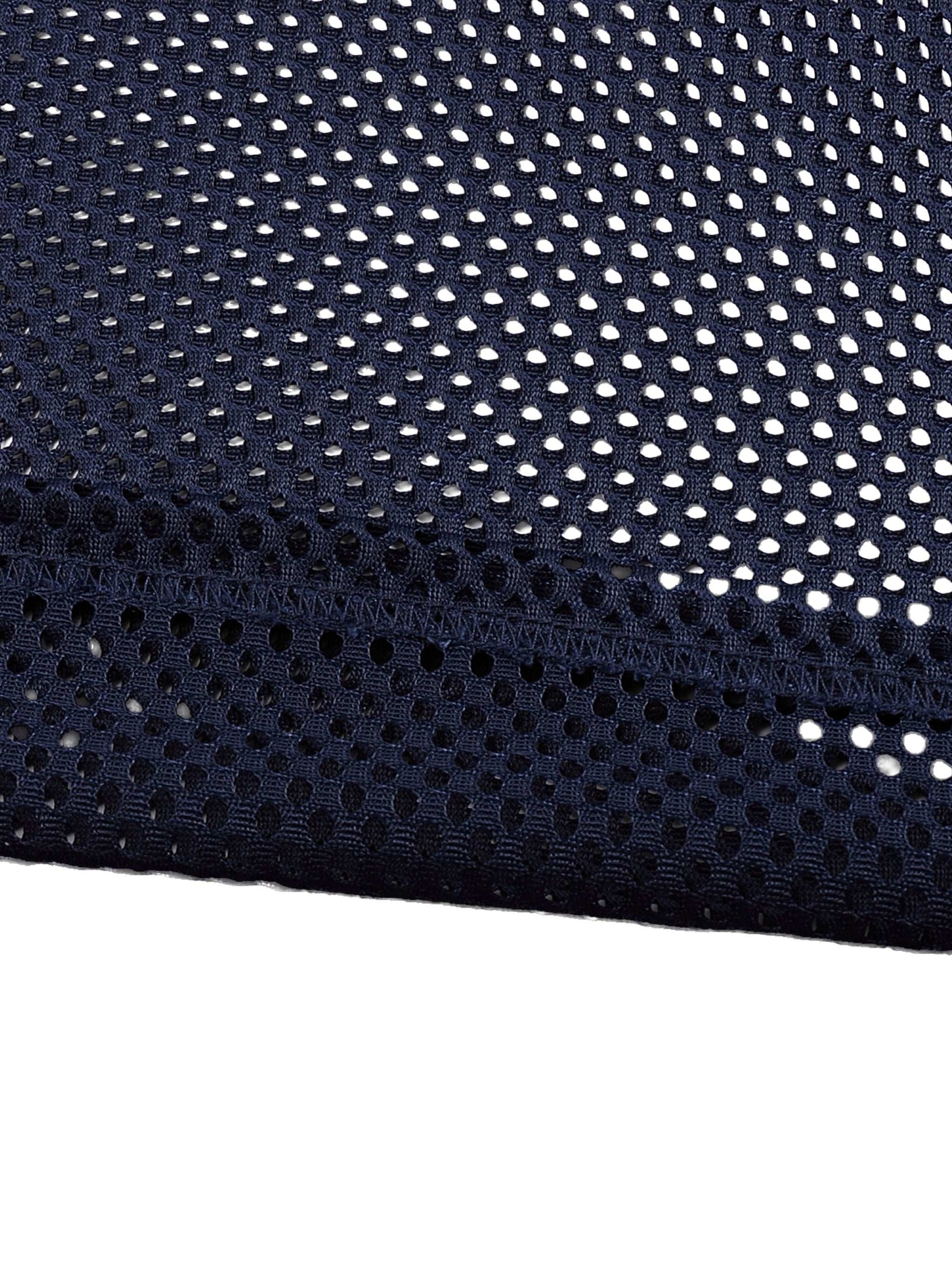 Close up view of hem on Boxy Mesh Shirt