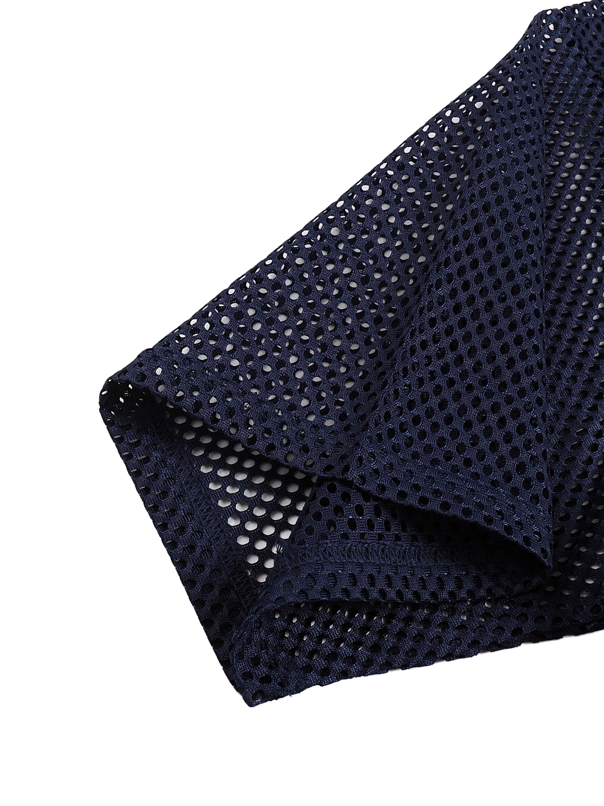 Close up view of sleeve on Boxy Mesh Shirt