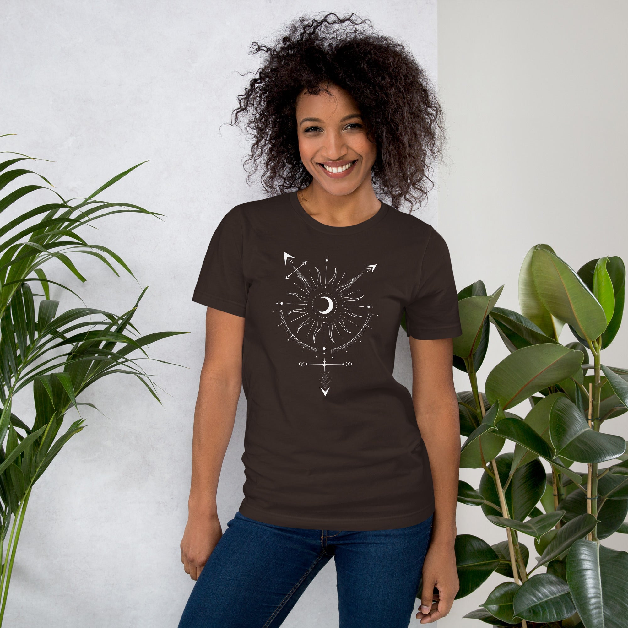 Trans Gender Symbol v1 Celestial Design Trans Pride Graphic Tee Relaxed Fit T-Shirt
