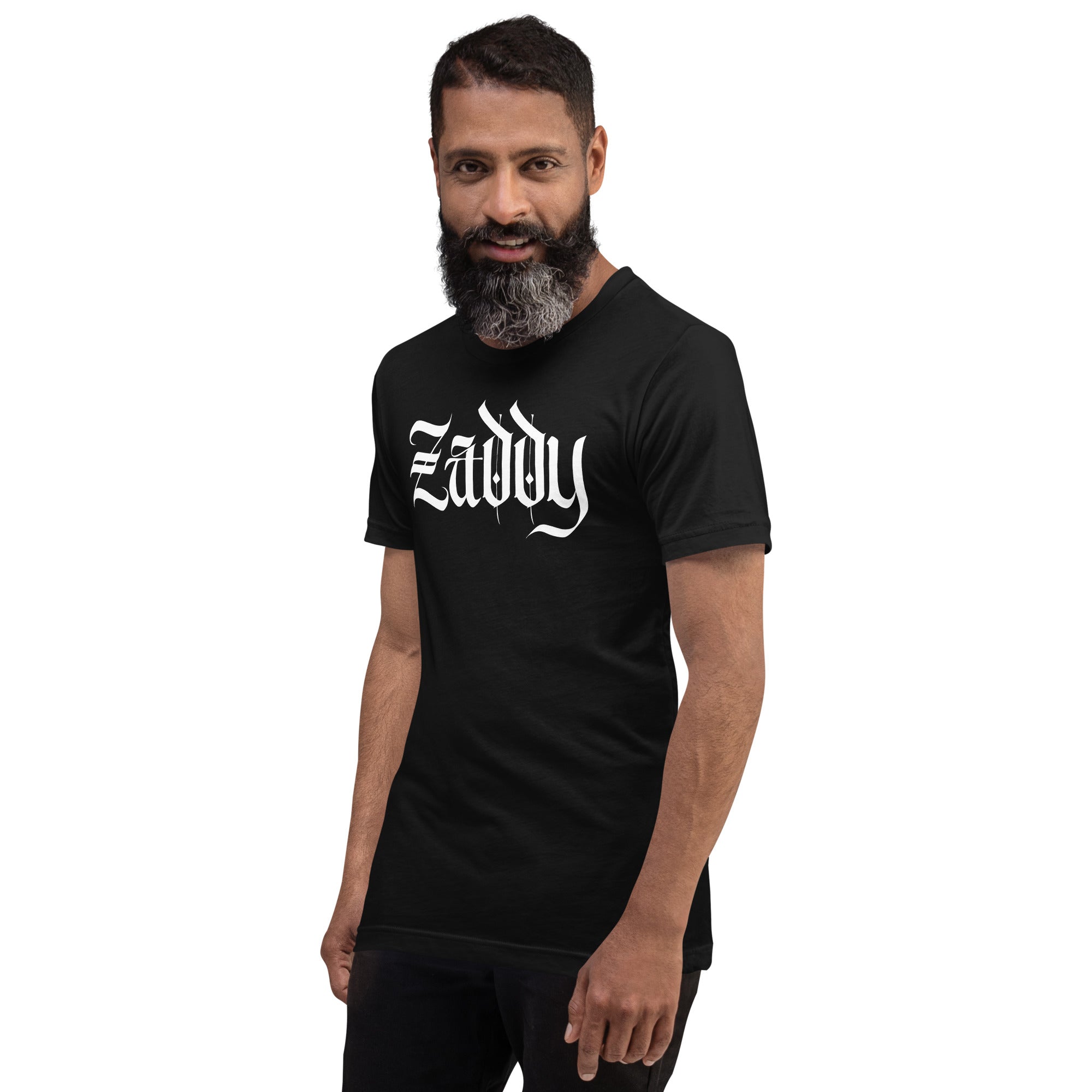 Zaddy Pride Tee Gothic Font NYC Daddy Black Relaxed Fit T-shirt Relaxed Fit T-Shirt