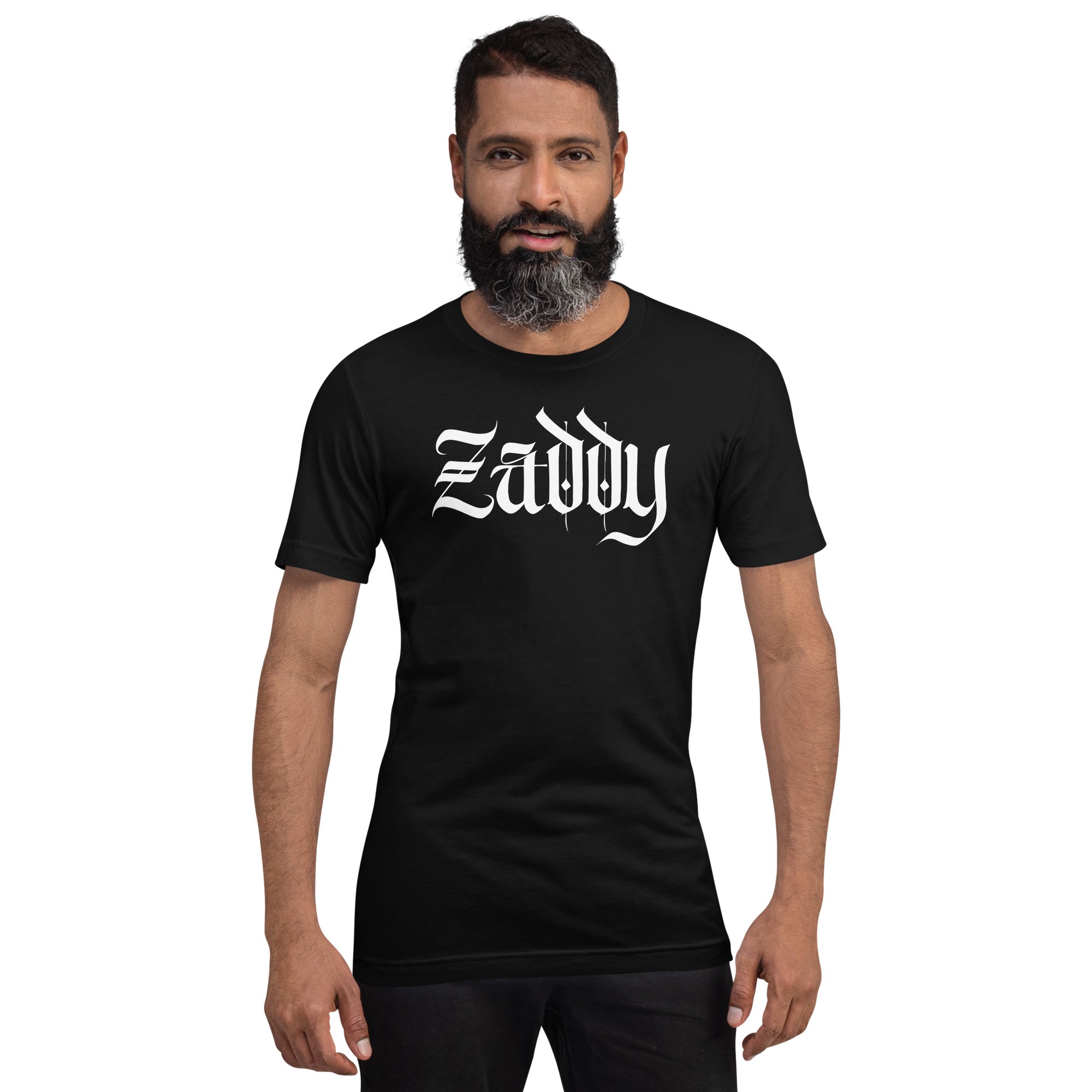 Zaddy Pride Tee Gothic Font NYC Daddy Black Relaxed Fit T-shirt Relaxed Fit T-Shirt