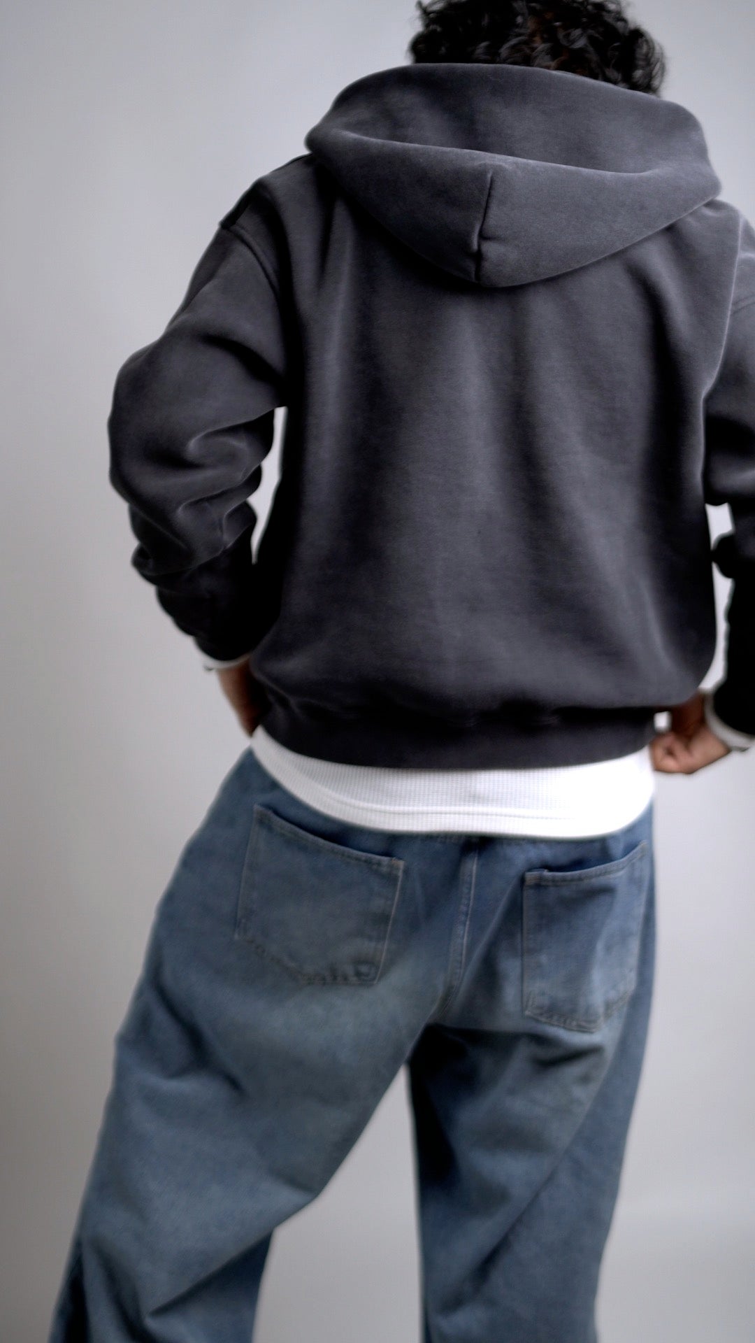 T Boy of NY Sweatshirt Boxing Aesthetic front of Zip-Through Boxy Fleece Hoodie Zip-Through Boxy Hoodie