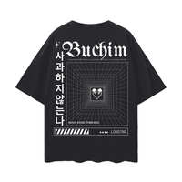 Buchim Pride Unapologetically Butch & Korean Shirt Black Oversize Deep Drop Shoulder Tee Oversize Deep Drop Shoulder Tee - 190 GSM