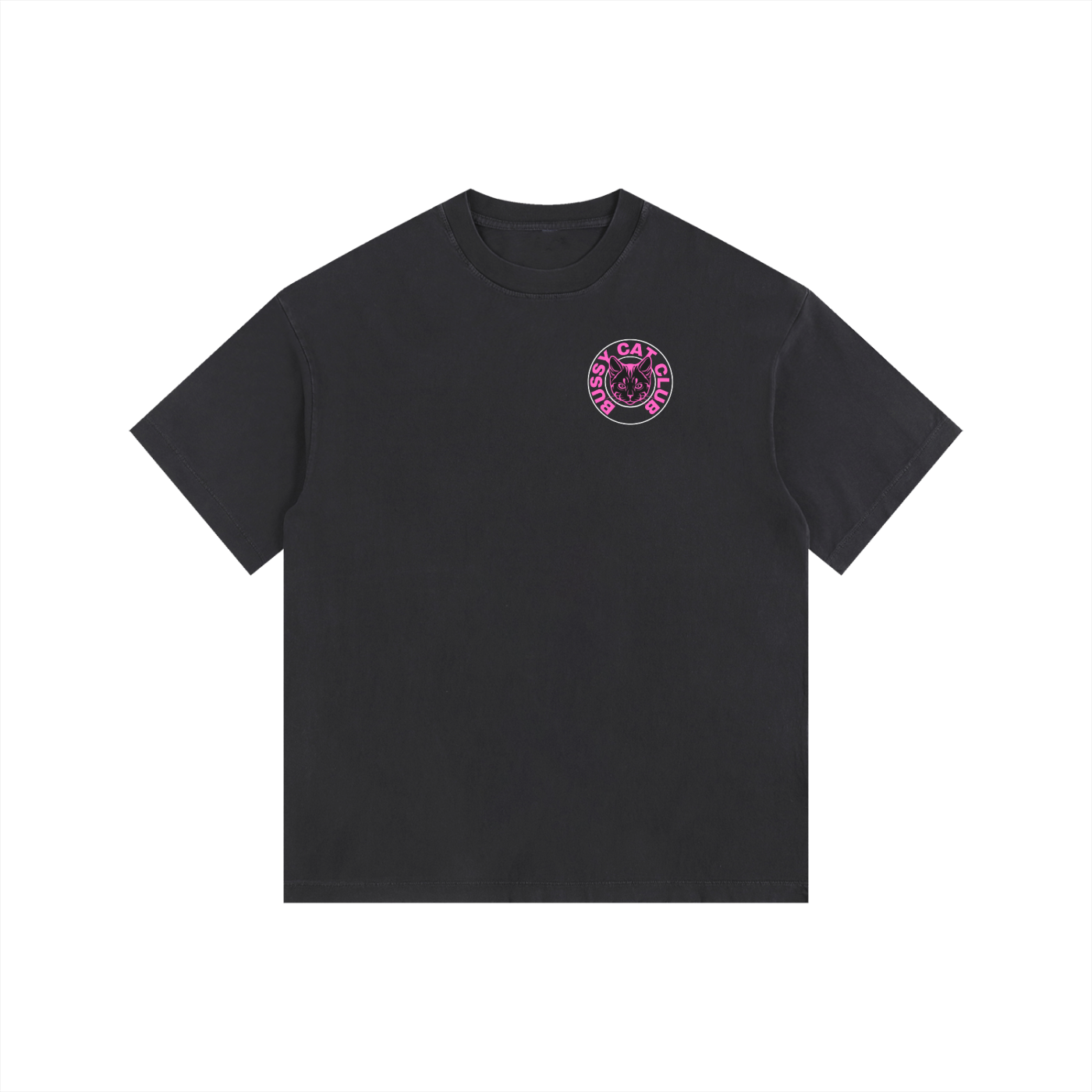 Bussy Cat Club Size Inclusive Pride Tee Black & Pink Vintage Wash Oversize Tee Vintage Wash Oversize Tee
