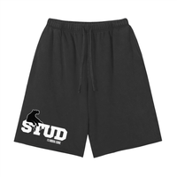 Stud Pride Sports World Black Pride wear Snow Washed Raw Hem Shorts