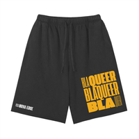 BlaQueer Pride Black Pride Snow Washed Raw Hem Shorts