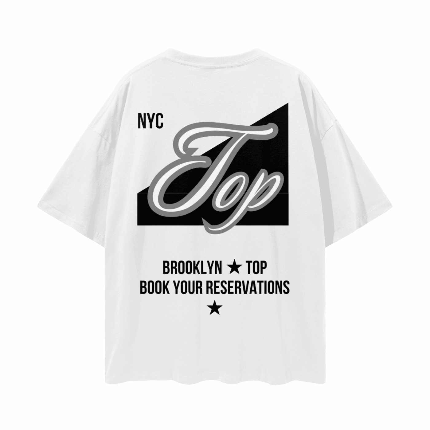 NYC Top Gay Pride on White Oversize Deep Drop Shoulder Tee Oversize Deep Drop Shoulder Tee - 190 GSM