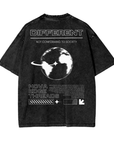 Different & Not Conforming to Society Graphic Tee Acid Wash Oversize Tee Acid Wash Oversize T-Shirt