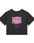 F*ggot Pink Smiley Graphic Tee Gay Pride Black Crop Top Baby Tee Seamless T-Shirt