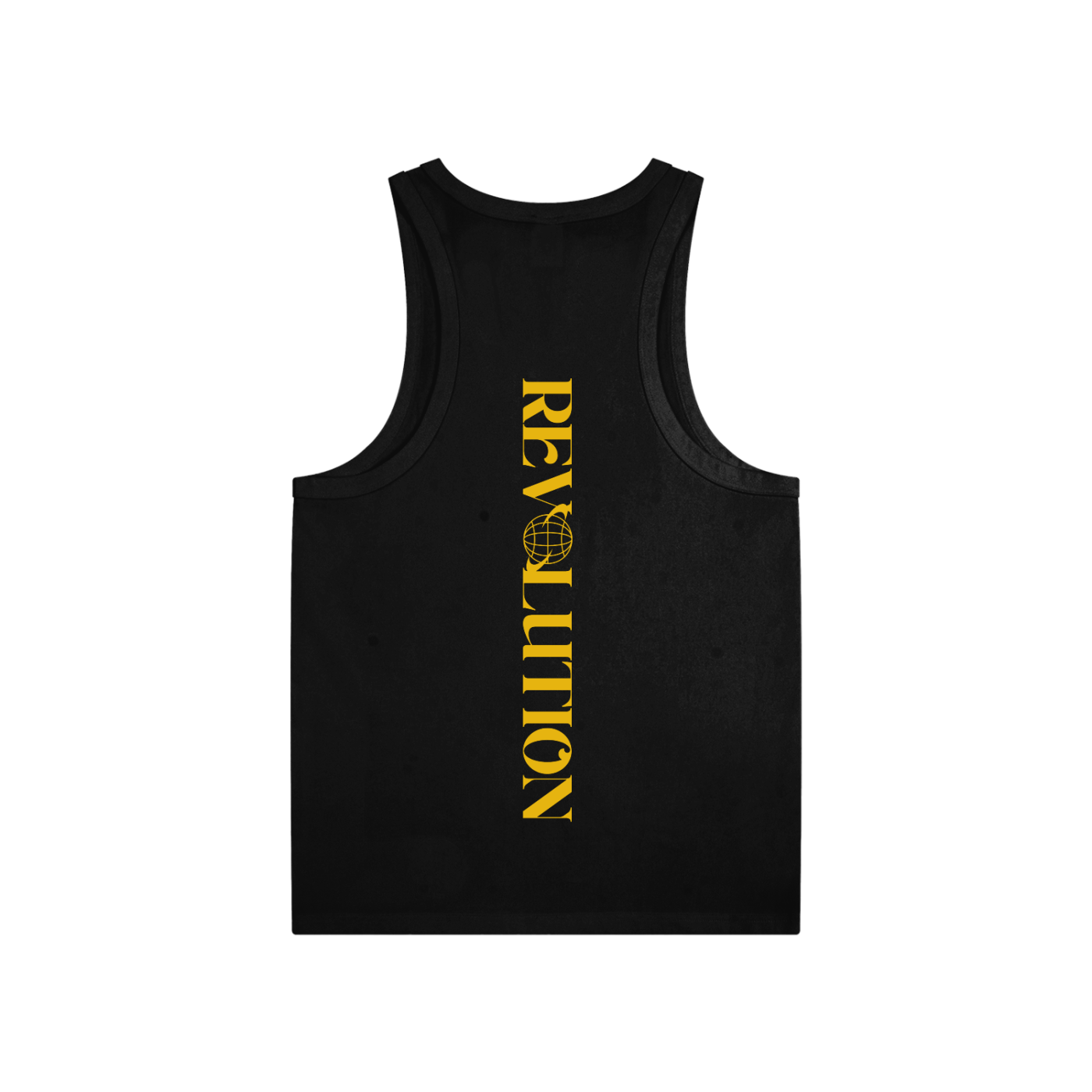 Black & Yellow Global Revolution Black Essential Performance Tank Top High Performance Tank Top