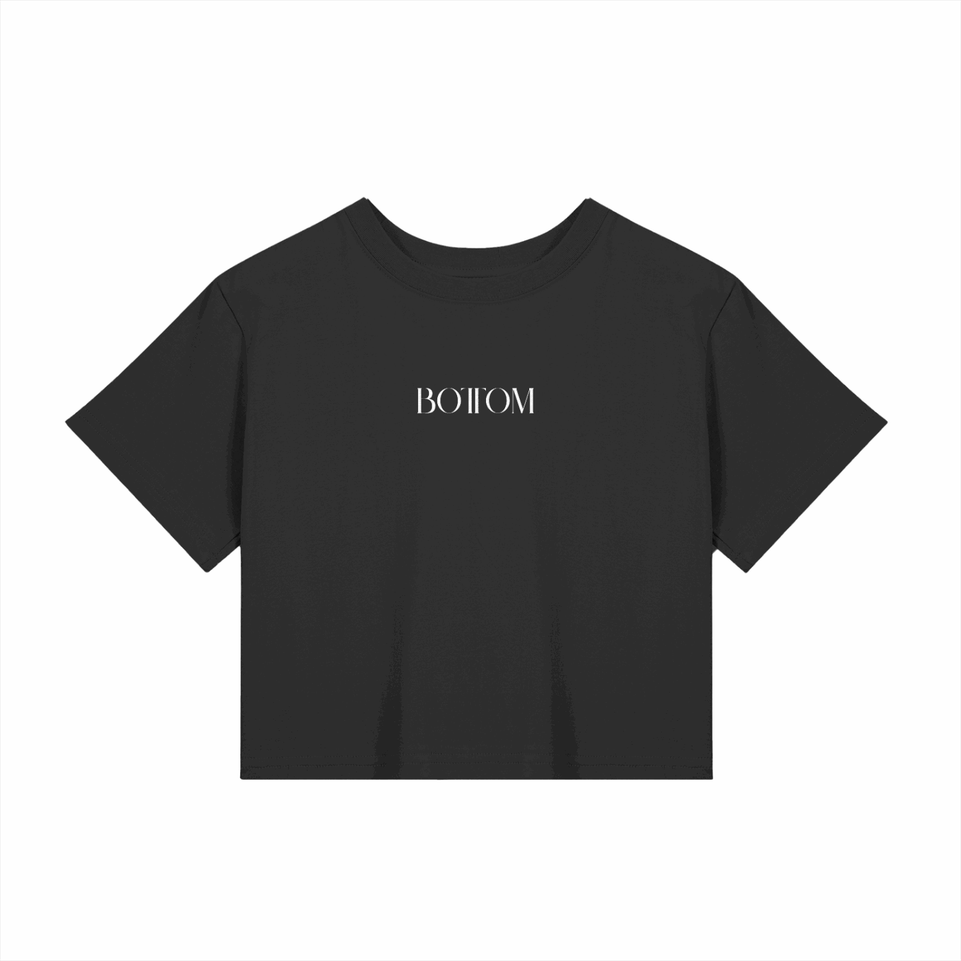 Bottom Gay Pride Crop Top Cute Pride Shirt Black Baby Tee Seamless T-Shirt