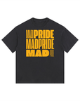 Mad Pride Disability Pride Black & Yellow Size Inclusive Vintage Washed Oversize Tee Vintage Wash Oversize Tee