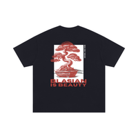 Blasian Pride Red Bonsai Design Blasian is Beauty Black Size Inclusive Oversized Tee