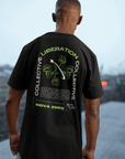 Collective Liberation Protest Tee back of Black Size Inclusive Oversize Tee Size Inclusive Oversize Tee